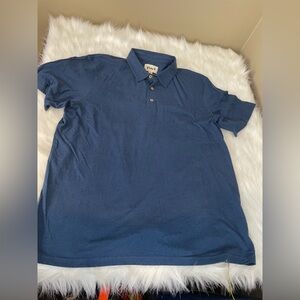 Pact  Navy cotton and linen Polo Shirt large